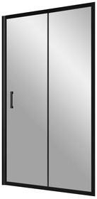 Дверь в нишу ZP, 160*190 см, двухстворчатая раздвижная, профиль черный матовый, стекло сатин, ZZ