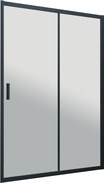 Дверь в нишу ZP NOVO, 160*190 см, двухстворчатая раздвижная, профиль черный матовый, стекло прозрачное, ZZ