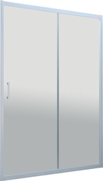 Дверь в нишу ZP, 125x190 см, двухсекционная раздвижная, профиль белый, стекло прозрачное, ZZ