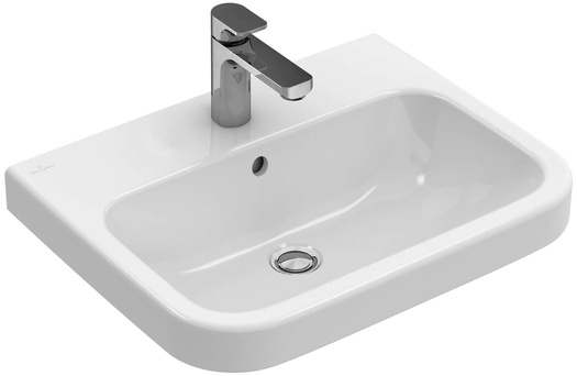 Раковина 650х470мм, 1 отв. д/смес., с переливом, (цв. R1 white cer+), Architectura ZZ