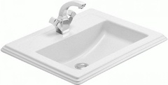 Раковина встраиваемая 630х525 мм, 1 отв. д/смес., (R2 Star white ceramicplus), Hommage ZZ