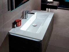 Раковина 800х500мм, 1 отв. д/смес., с переливом, (цв.R1 White ceramicplus), Legato ZZ