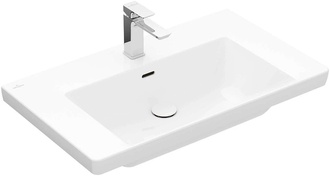 Раковина 800х470мм, с 1 отв.д/смесит., с переливом, (цв.R1 white cer+), Subway 3.0 ZZ