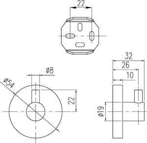 Поручень для ванны 450мм, настенный, (цв.хром), Tender ZZ