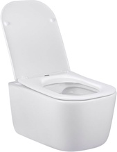 Унитаз подвесной безободковый, сиденье ультратонкое soft close, цвет белый, Core ZZ