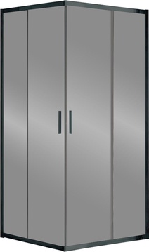 Душевой уголок 1200х800хh1900мм, прямоуг., правый/левый, (стекло прозрачное 6мм, фурн.цв.вороненая сталь), Garda ZZ